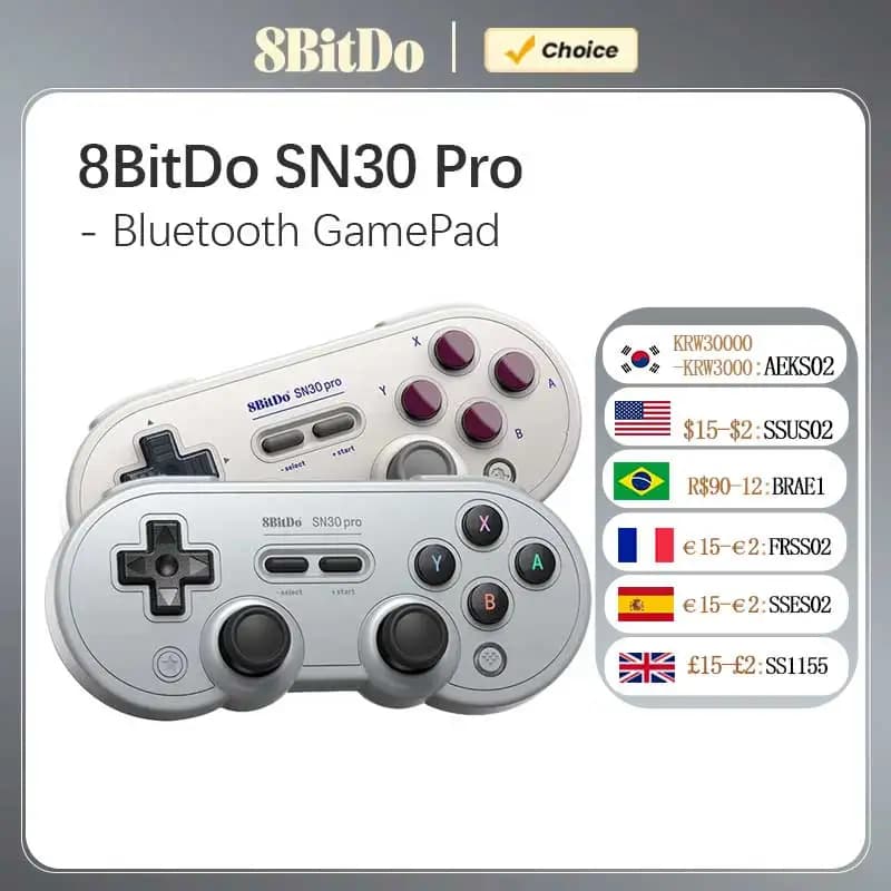 8Bitdo SN30 Pro Bluetooth Gamepad for Nintend Switch 2 Wireless Game Controller Joystick for NS MacOS Android Steam Raspberry Pi