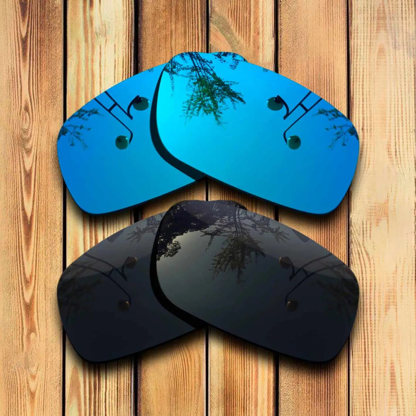 100% Precisely Cut Polarized Replacement Lenses for Canteen 2014 Sunglasses Blue& Solid Black Combine Options