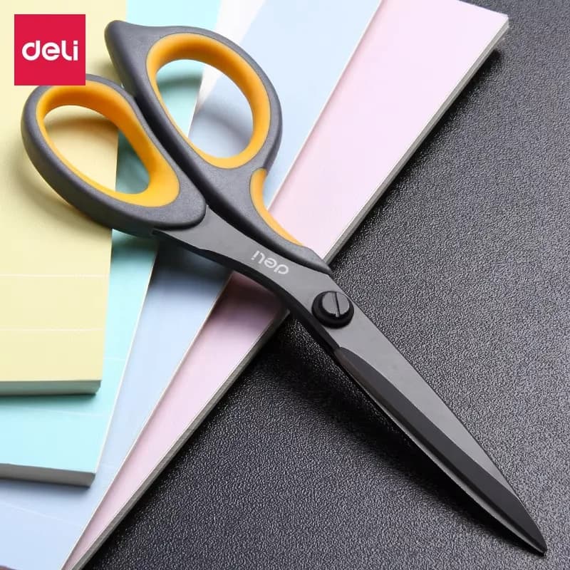 DELI Soft Handle Scissors for Office & Home Use - Durable Sharp Handcraft Scissors for Crafting & Office Supplies