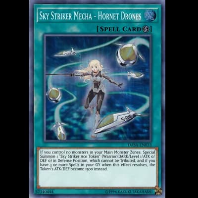 YUGIOH SKY STRIKER MECHA - HORNET DRONES DASA-EN033 SUPER RARE KONAMI OFFICIAL CARD