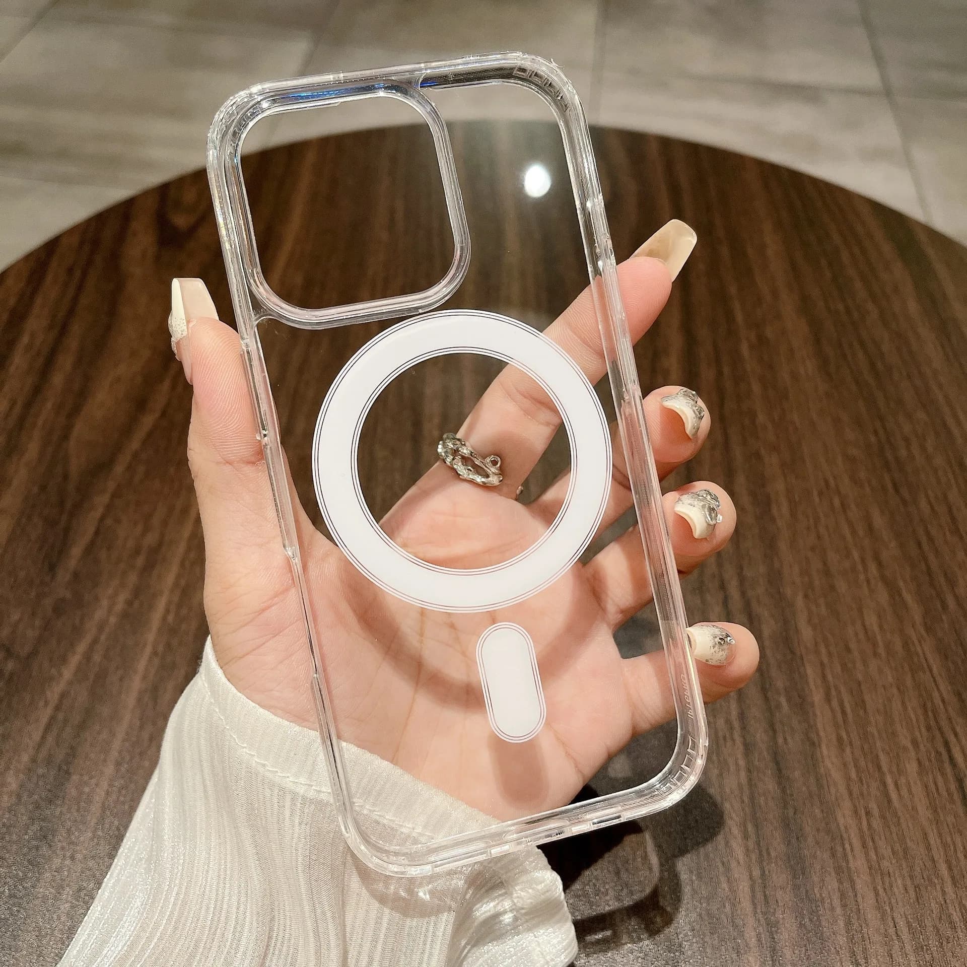 Original Luxury Magsafe Wireless Charging Case For iPhone 16 15 14 13 12 11 Pro Max Plus Mini Magnetic Transparent Bumper Cover