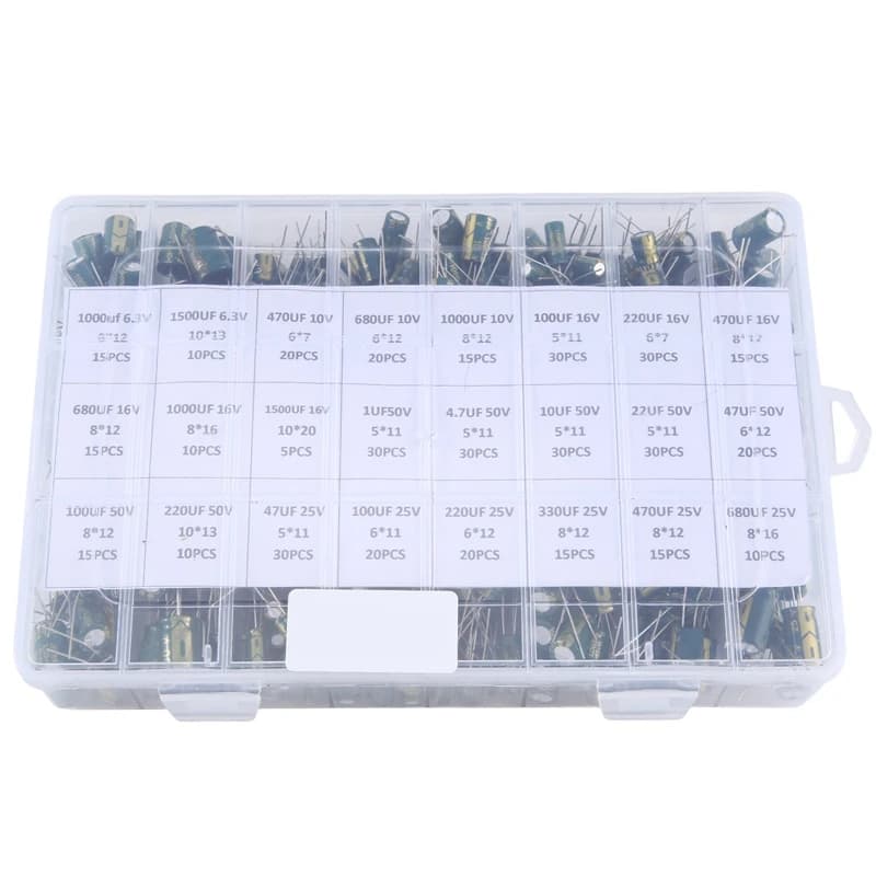 460PCS Aluminum Electrolytic Capacitor 24 Kinds Of Specifications Resistance Value