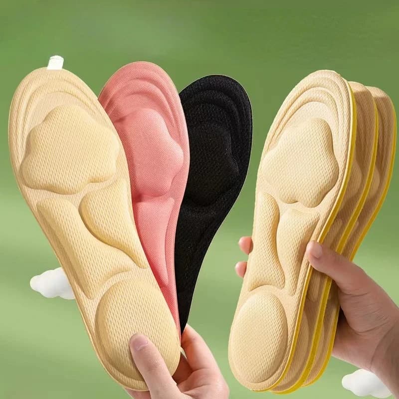 1Pair Women 6D Sneaker Inserts Memory Foam Insoles Shoes Breathable Sport Running Insoles Feet Insoles Deodorant