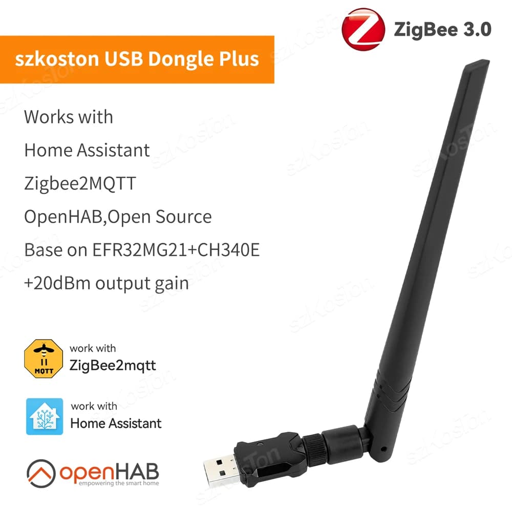 Zigbee USB Dongle Plus-E Gateway Universal Zigbee USB Hub for Home Assistant OpenHAB Zigbee2MQTT Wireless Zigbee 3.0 USB