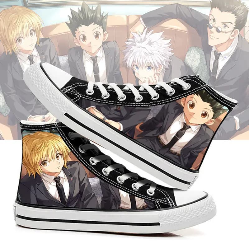 Hunter×Hunter Killua Zoldyck Canvas Fashion Shoes Casual Men Women Teengers Student Anime Plus Size 35-44