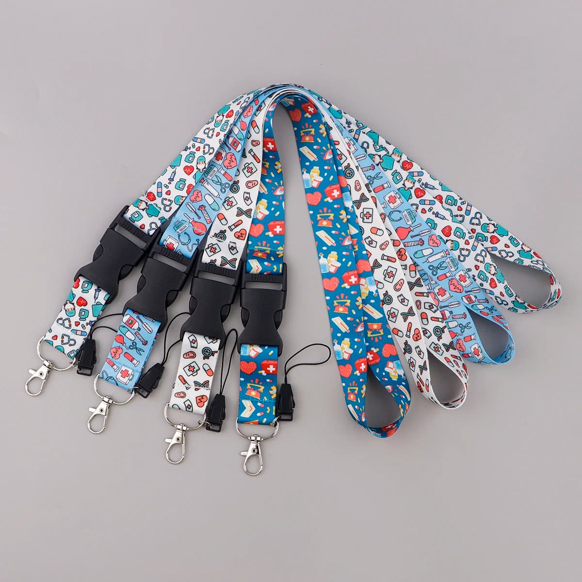 Doctor Nurse Lanyards for Keys ID Card Gym Phone Straps USB Badge Holder DIY Hang Rope Neck Straps Keychain Buckle Lanyard