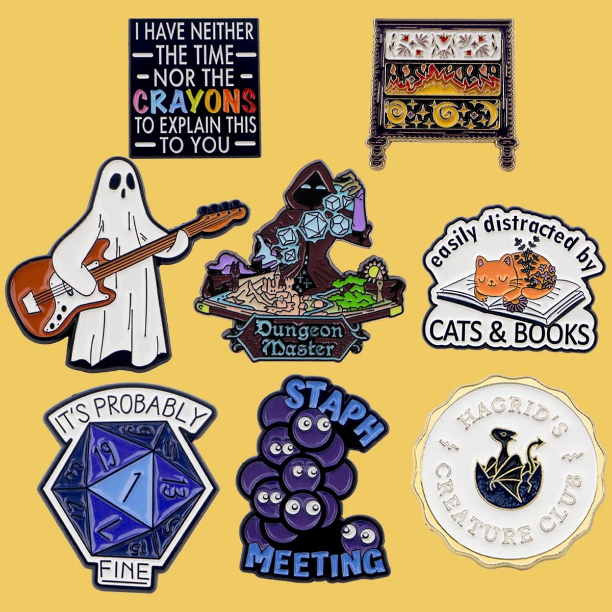 Cute Ghost Enamel Pins Game Quotes Brooches for Women Men Lapel Pin Cartoon Metal Badge Collar Jewelry Christmas Gifts