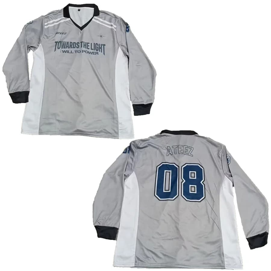 KPOP 2025 Ateez World Tour TOWARDS THE LIGHT Long Sleeve T Shirt Hongjoong San Yunho Yeosang Mingi Wooyoung Jongho Graphic Tees