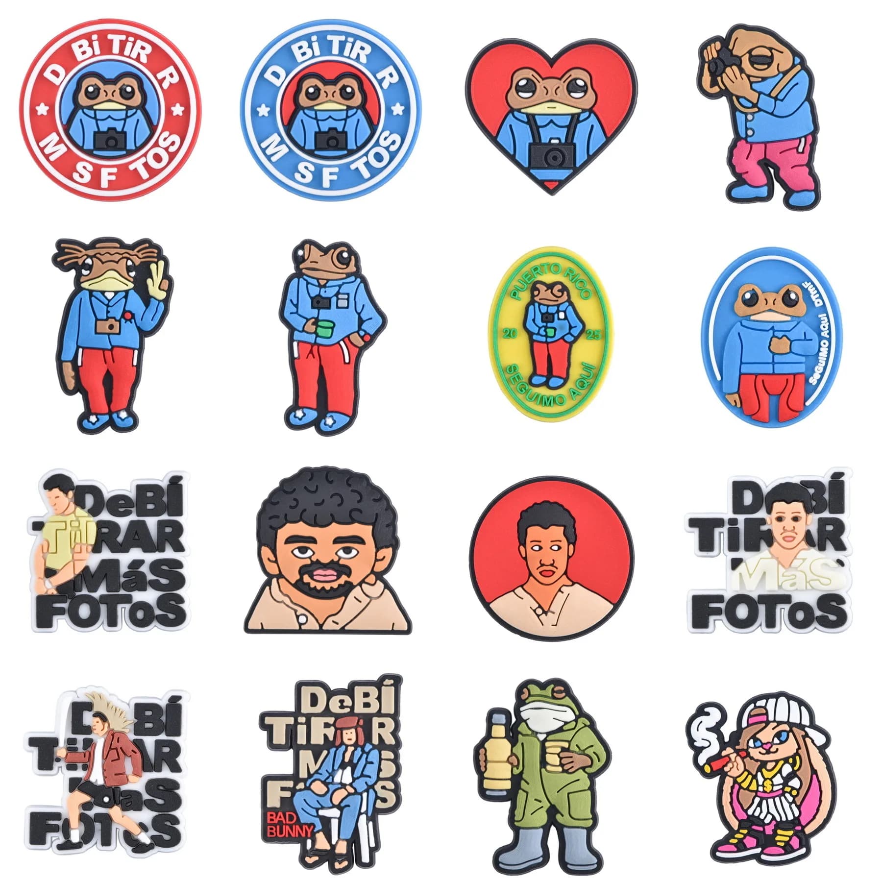 Pop Singer Shoe Charms Decoration for Women Men Boys Girls PVC Wristband Clog Accessories Party Favor