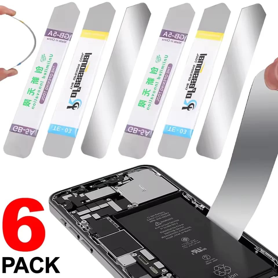 6/3/1PCS Metal Flat Spudger Soft Thin Opening Pry Tools Mobile Phone Table Screen Stainless Steel Opener Blade for IPhone IPad