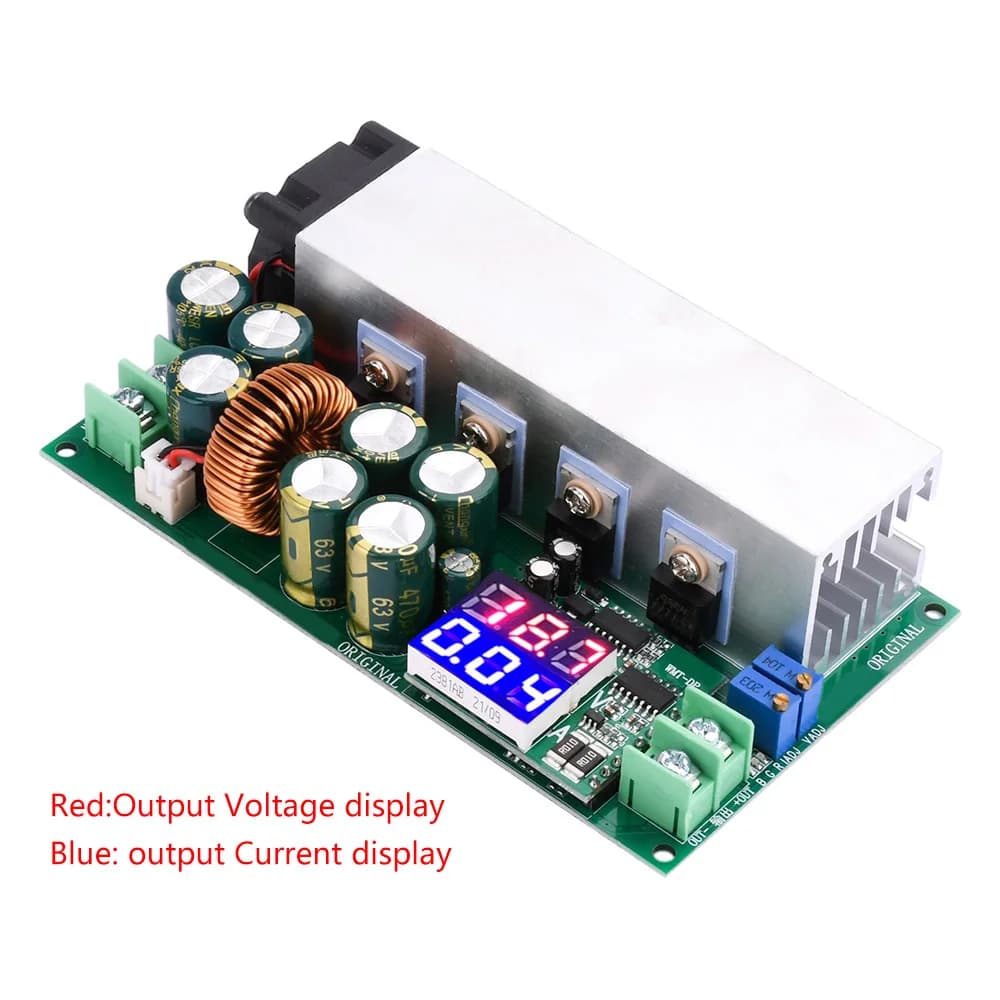 DC12-80V 20A Adjustable Buck Constant Current Constant Voltage with Voltage Current Display 600W Buck Converter Module