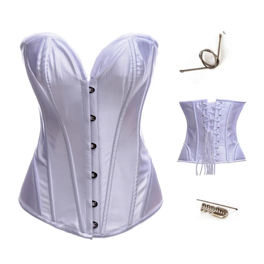 Steampunk Corset Steel Bones Underbust Corset Top Black Red Satin Waist Cincher Sexy Gothic Workout Corset Sliming Korsett Women