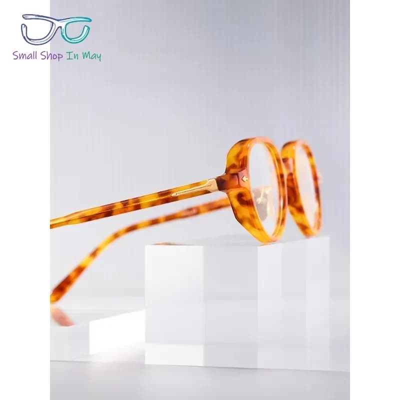 Ultralight Plate Round Myopia Glasses Frame Retro Men and Women Can Be Matched with A Number of Anti-blue Light Pigment Tide