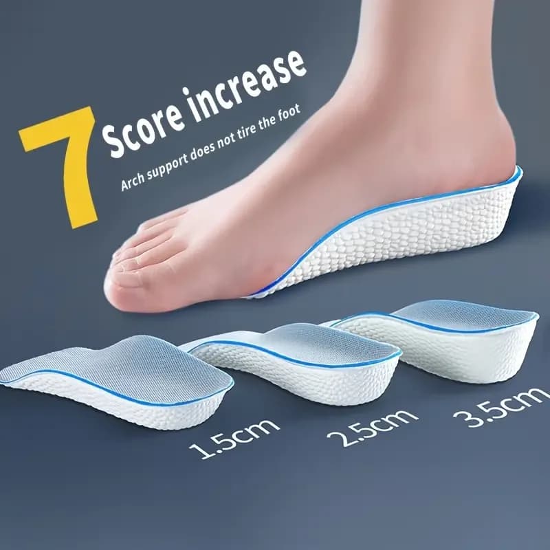 1.5/2.5/3.5 Cm Arch Support Height Increase Insoles Light Weight Soft Elastic Lift Soft Elastic Lifting For Men Women Shoes Pads