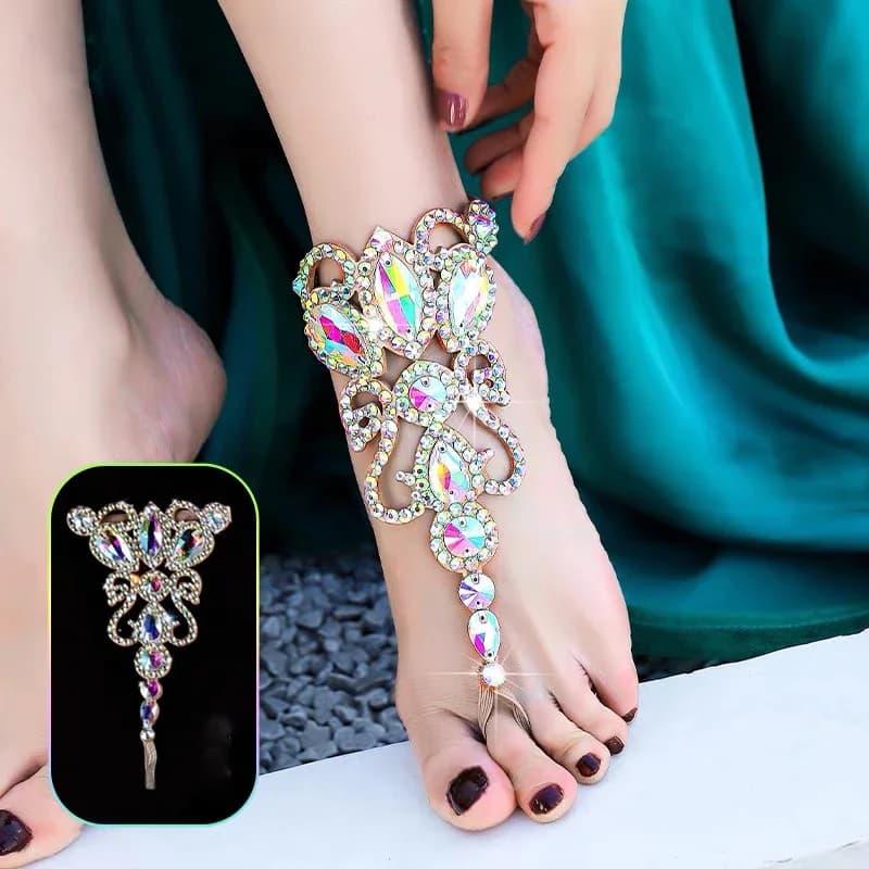 Female Adult High-end Diamond-Studded Bracelet/Anklet Performance Accessories Belly Dance Hand Accessories Or Foot Accessories