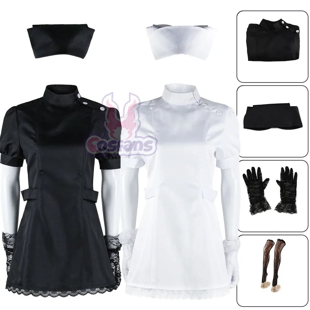 My Dress-Up Darling Marin Kitagawa Cosplay Costume Nurse Uniform Kuroe Shizuku Black White Nurse Dress Set Anime Suit