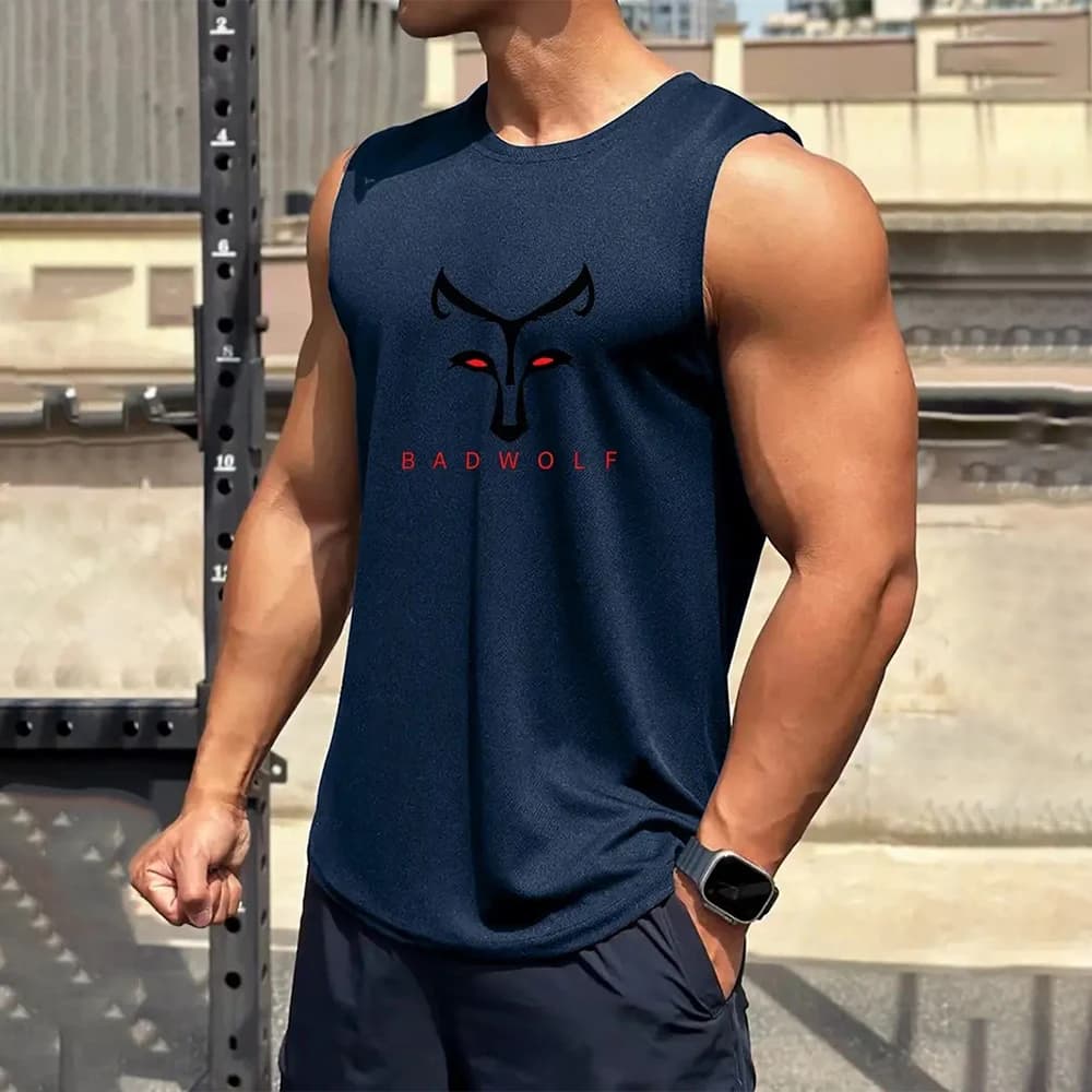 Men's Sleeveless T-Shirt Animal 3D Print Summer Braces Clothes Outdoor Casual Man Gym Clothing Fashion O Neck Pullover Sportwear