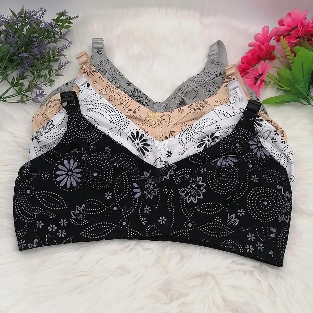 Women's Big Cup Wireless Bra Cotton Full Coverage Underwear Soft With Everyday Comfort 54F 52F 50F 48F 46F 44F 54E 52E 50E C30