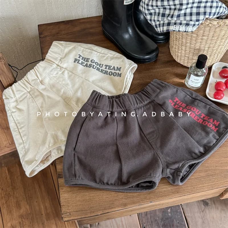 2025 Summer New Children Cotton Shorts Letter Print Baby Girls Casual Shorts Kids Boys Loose Versatile Shorts Toddler Clothes