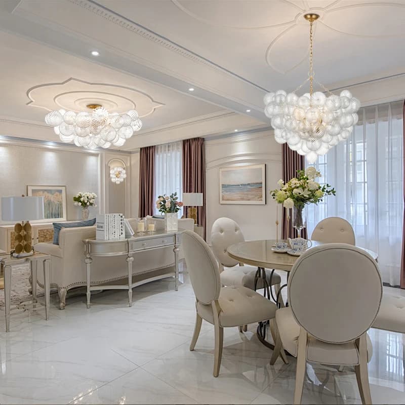 E14 Changeable LED Home Deco Glass Bubble Series Ceiling Chandelier Ceiling Lamp Lamparas De Techo For Living Room Bedroom