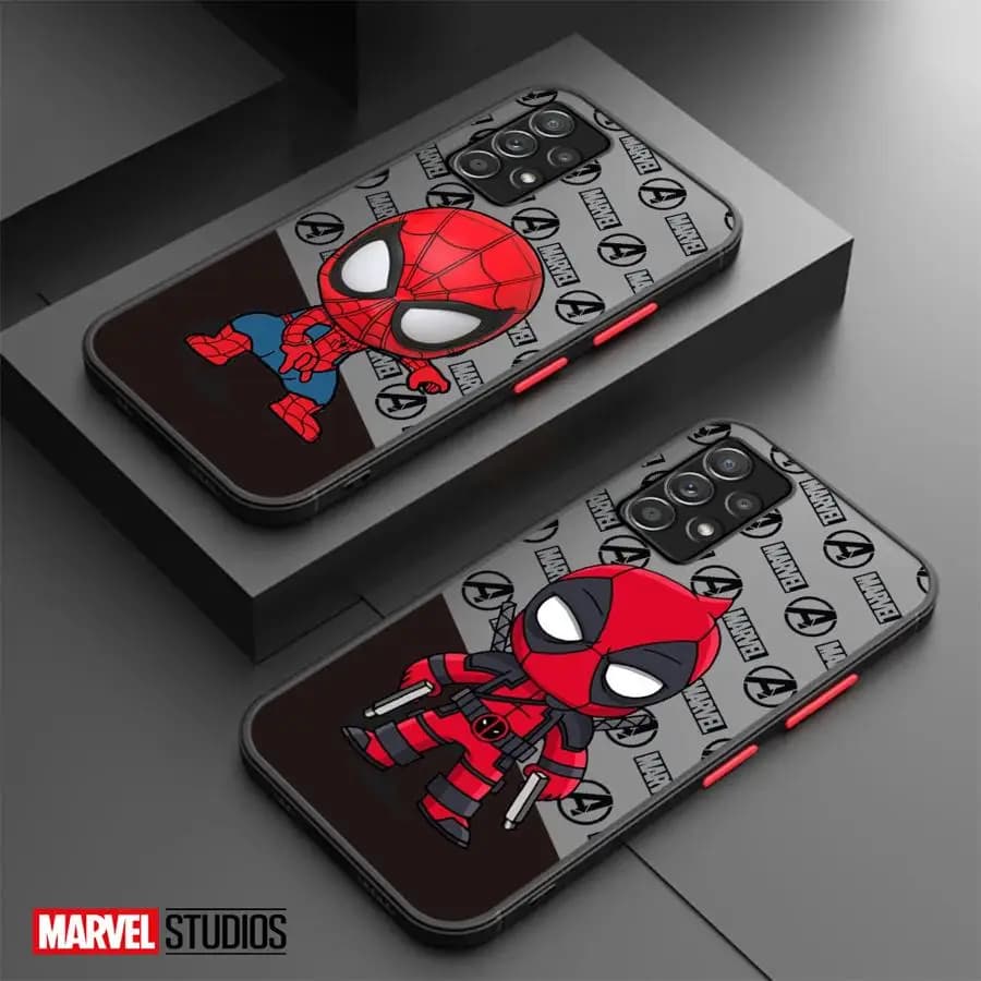 Marvel Cartoon Spider Man Phone Case for Samsung Galaxy A11 A42 A71 A04s A04e A03s Core A02s A50 A30 A70 A10 A20 Matte Clear