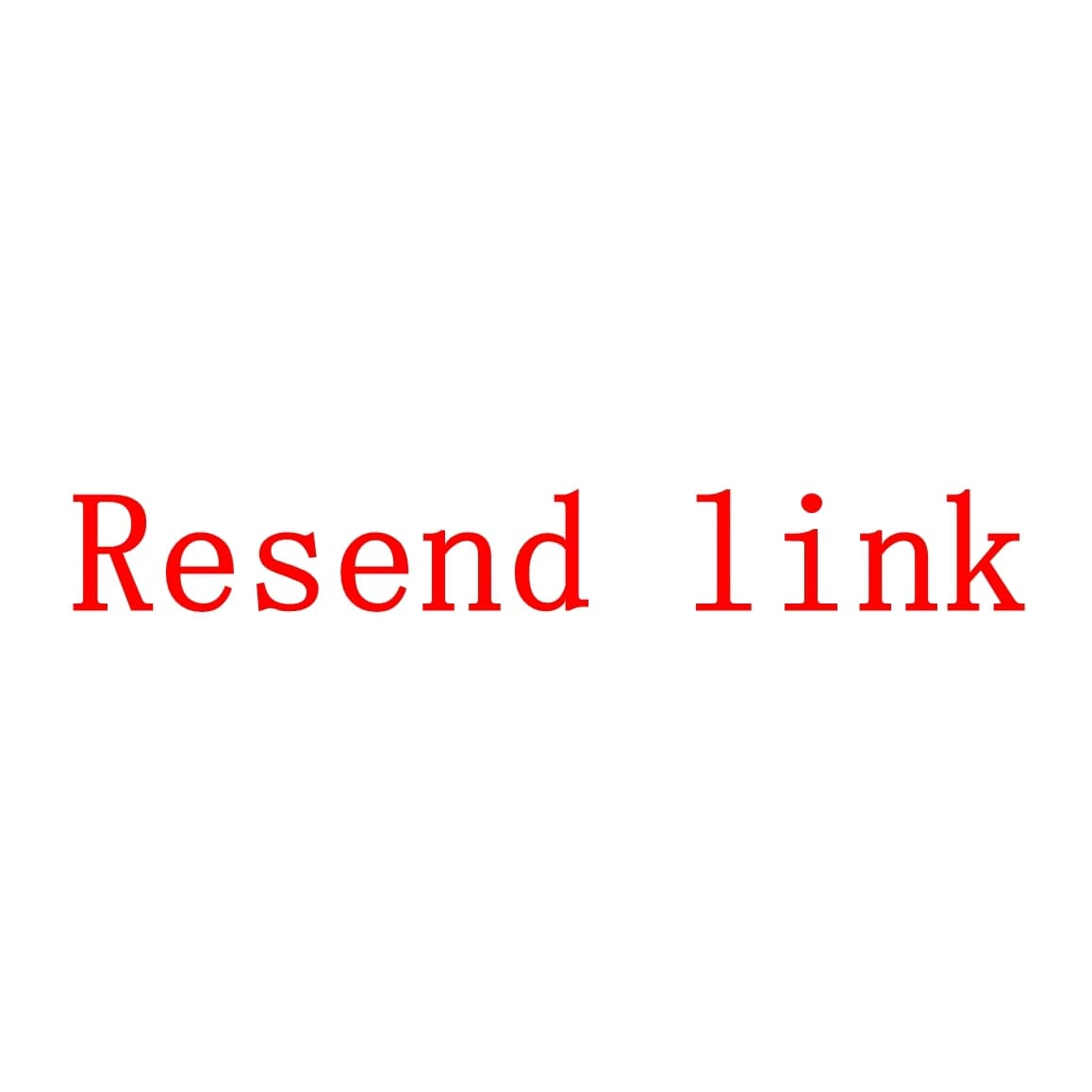 Resend link
