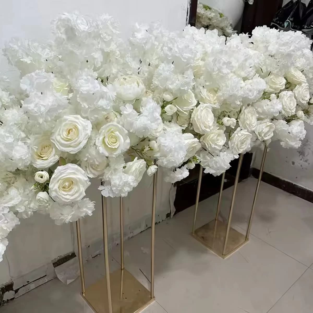 10cm to 120cm)Arch sliver /white/black /Gold Tall Centerpieces Rack Wedding Backdrop Decoration Metal Flower Display Stand