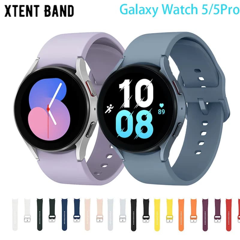 20mm Watch Band For Samsung Galaxy Watch 7 6 5 Strap 40mm Smartwatch Silicone Sports Bracelet Galaxy Watch 4/5/5 pro 44mm 46mm