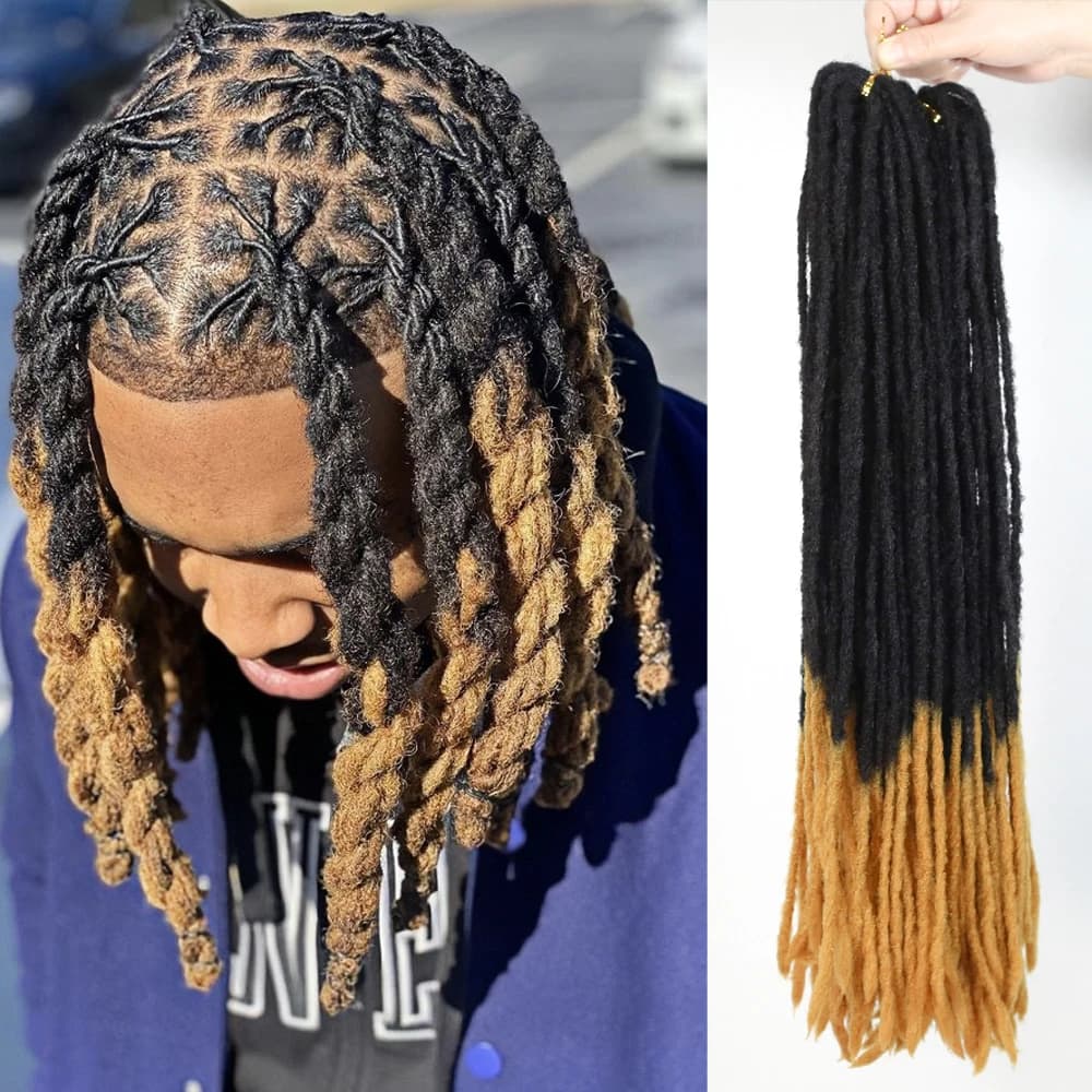 20inch Soft Dreadlocks Straight Crochet Hair Braids Synthetic Hair Extensions Kanekalon Fiber Faux Pro Braiding For Black Women