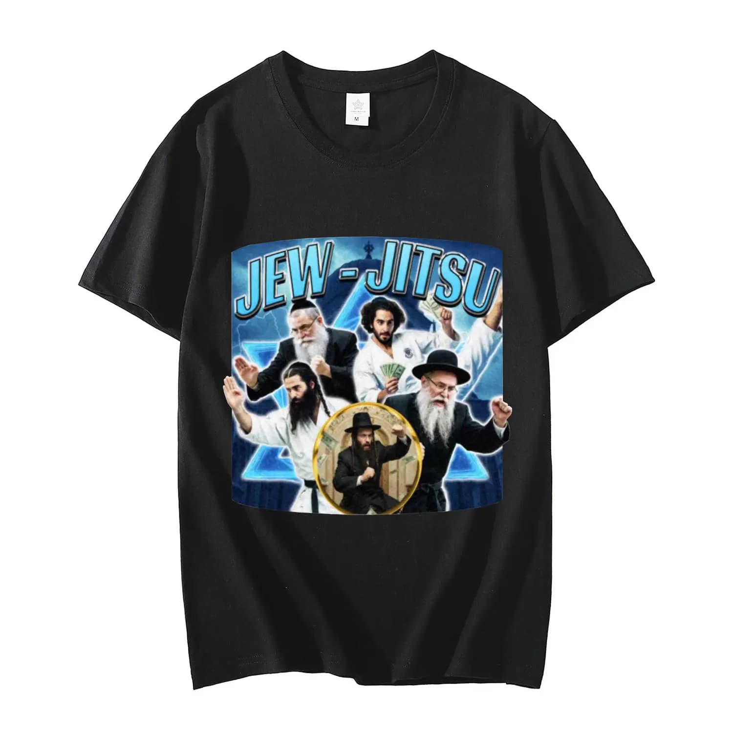 Funny Jew-Jitsu Jewish Meme Graphic T Shirts Vintage Y2k Oversized Short Sleeve T-shirt Summer Fashion Casual Cotton T-shirts