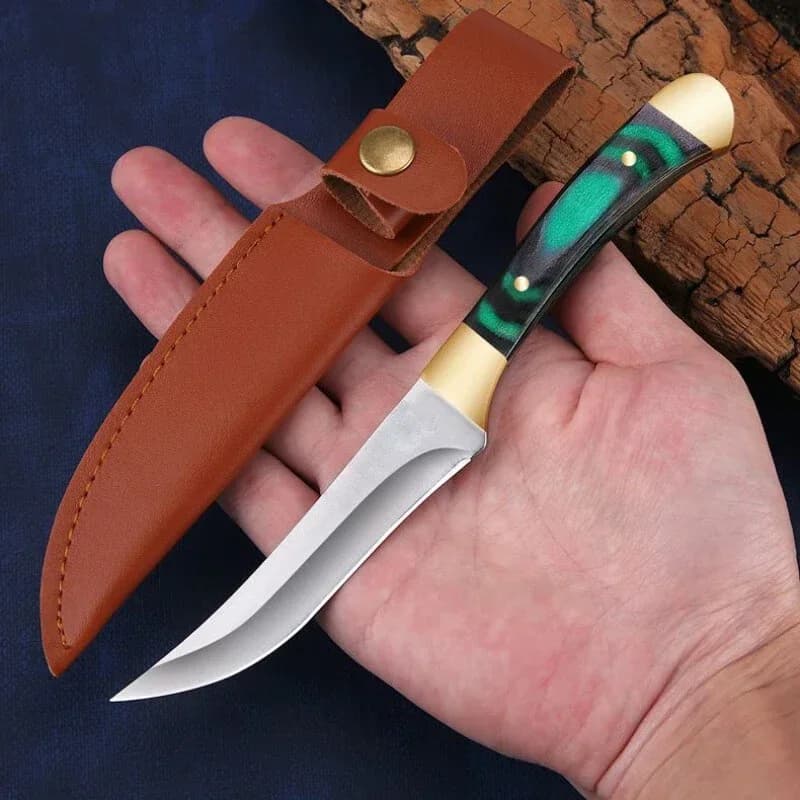 New carving knife color wooden handle survival knife EDC tool suitable for family camping outdoor portable knife
