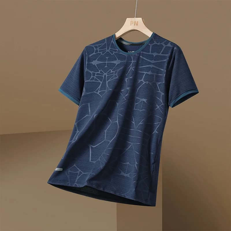 ICE Silk Quick Dry Sport T Shirt Men'S 2023 Short Sleeves Summer Casual Running OverSize 3XL Top Tees GYM Tshirt Clothes