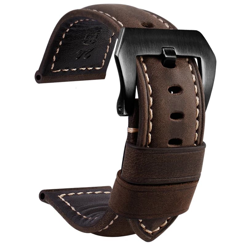 Leather Straps For Panerai PAM441 386 Watch Accessories Men's Strap 20mm 22mm 24mm 26mm Watch Bands Cowhide Replacement Bracelet