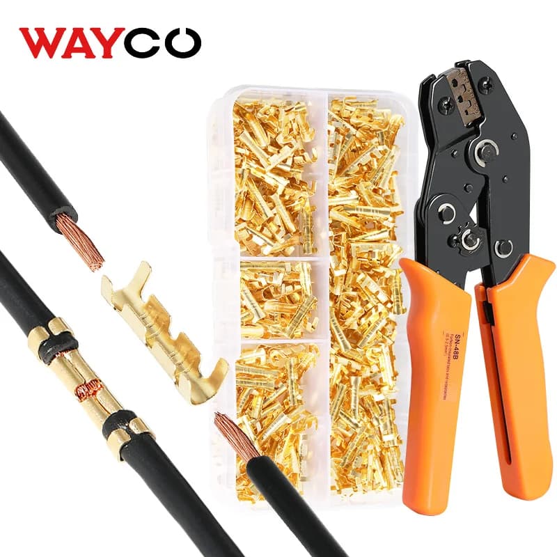 300 PCS U-Shaped Crimp Terminals Electrical Wire Connectors For Fast Wiring Connection 0.5-1.5mm² And Heat Shrink Tube Kit