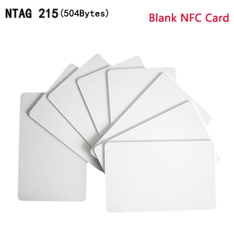 10/50pcs NFC Cards NT/AG 215 Blank Card Tagmo Programmable 13.56MHz Waterproof RFID 215 504Bytes NFC Business Card  ﻿