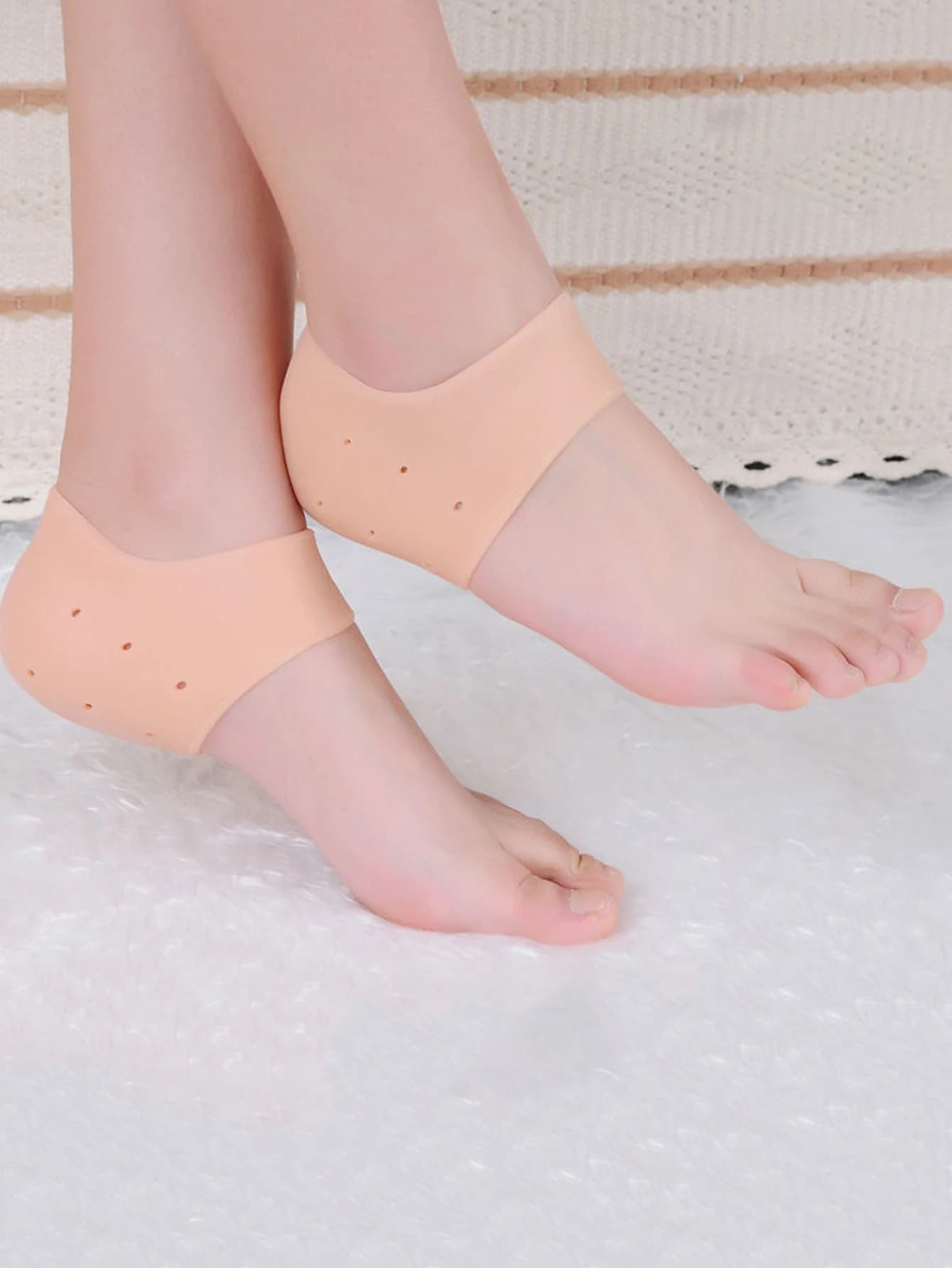 Gel Silicone Heel Protector Heel Cups Spurs Cracked Plantar Fasciitis Gel Heel Pads Sleeve Socks Feet Care Skin Repair Cushion