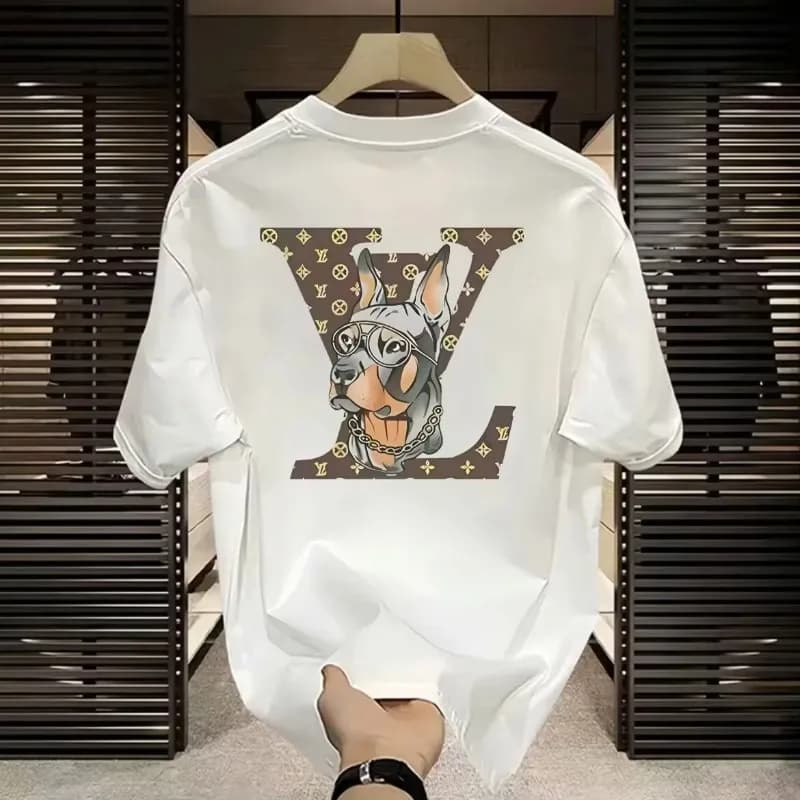 Men's 2025 New Hot American Heavy Cotton Short-sleeved T-shirt Ins Loose Crew Neck Men's and Women's Fashion Casual T-shirt