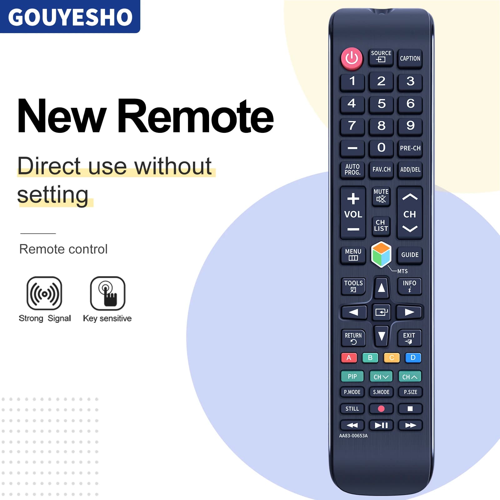 New A83-00653A Remote Control for Samsung TV TM1260 SYNCM173P AA8300653A TM1260 SYNCM173P LNS2738DX HPS4253 LNS4041DX LNS4051DX