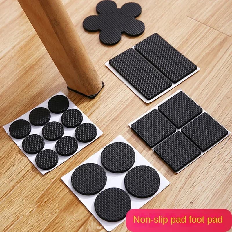 2-48PCS Chair Leg Pads Floor Protectors for Furniture Legs Table Leg Covers Round Bottom Anti Slip Floor Pads Rubber Feet