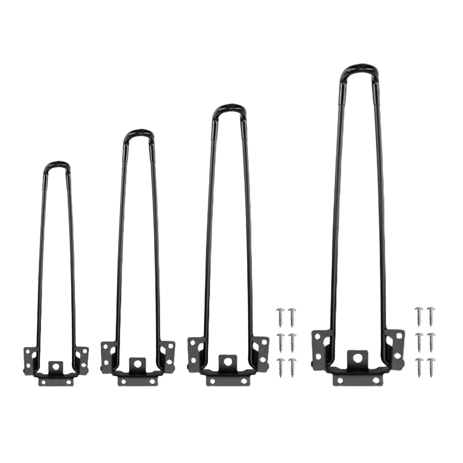 Foldable Furniture Hairpin Legs Metal Legs Table Furniture Legs DIY Coffee Table Legs, Black