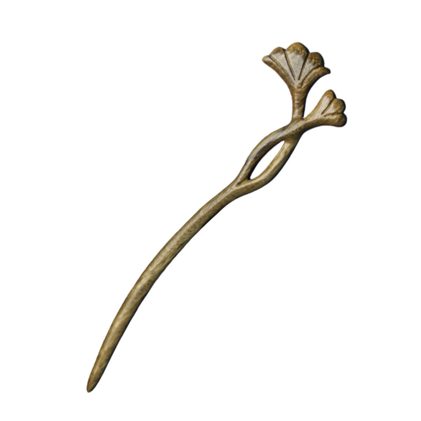 Ginkgo Biloba Leaf Hair Sticks Headwear Fine Workmanship Long Straight Hair Stick for Women Girls and Hairdressing Salon