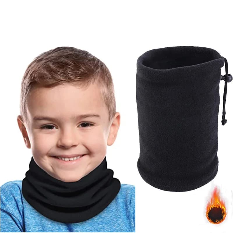 Winter Sports Bandana Tube Fleece Neck Warmer Adjustable Drawstring Scarves Snowboard Scarf Windproof Headgear Ear Face Warmer