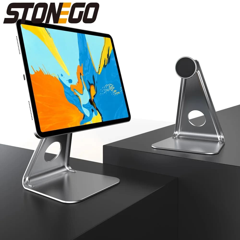 STONEGO Universal Magnetic tablet for samsung iPad Metal tablet for xiaomi Huawei stands Phone tablet holder