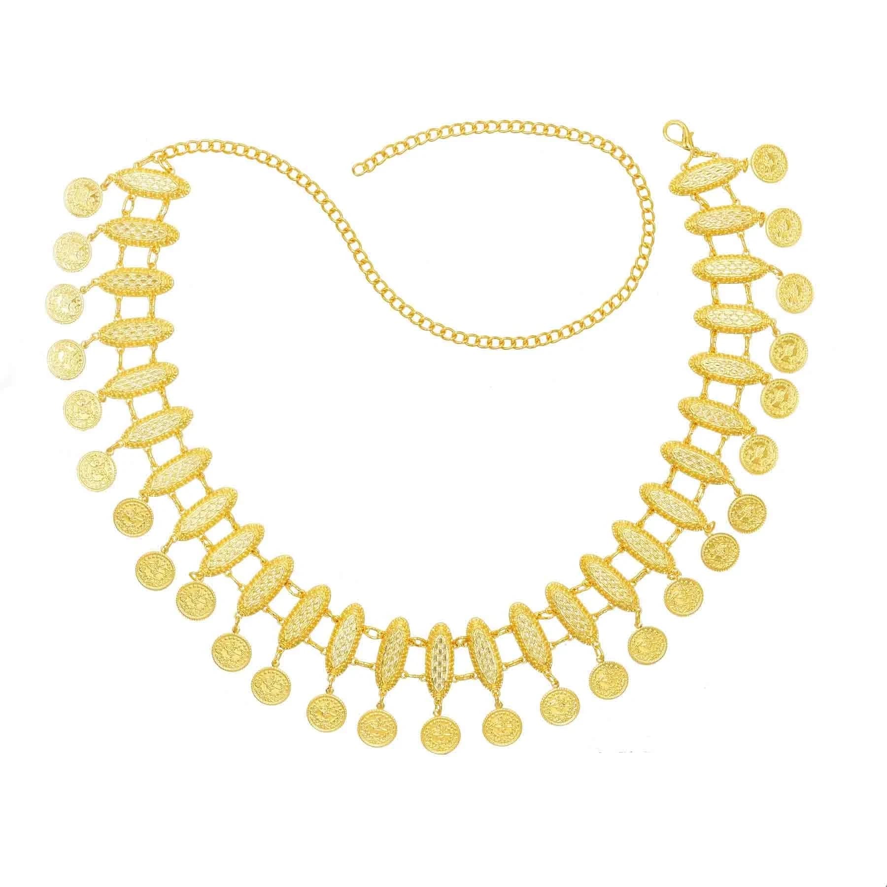 Bohojewelry Store Fashion Golden Color Hollow Out Chain Body Waist Chains for Women Metal Belt