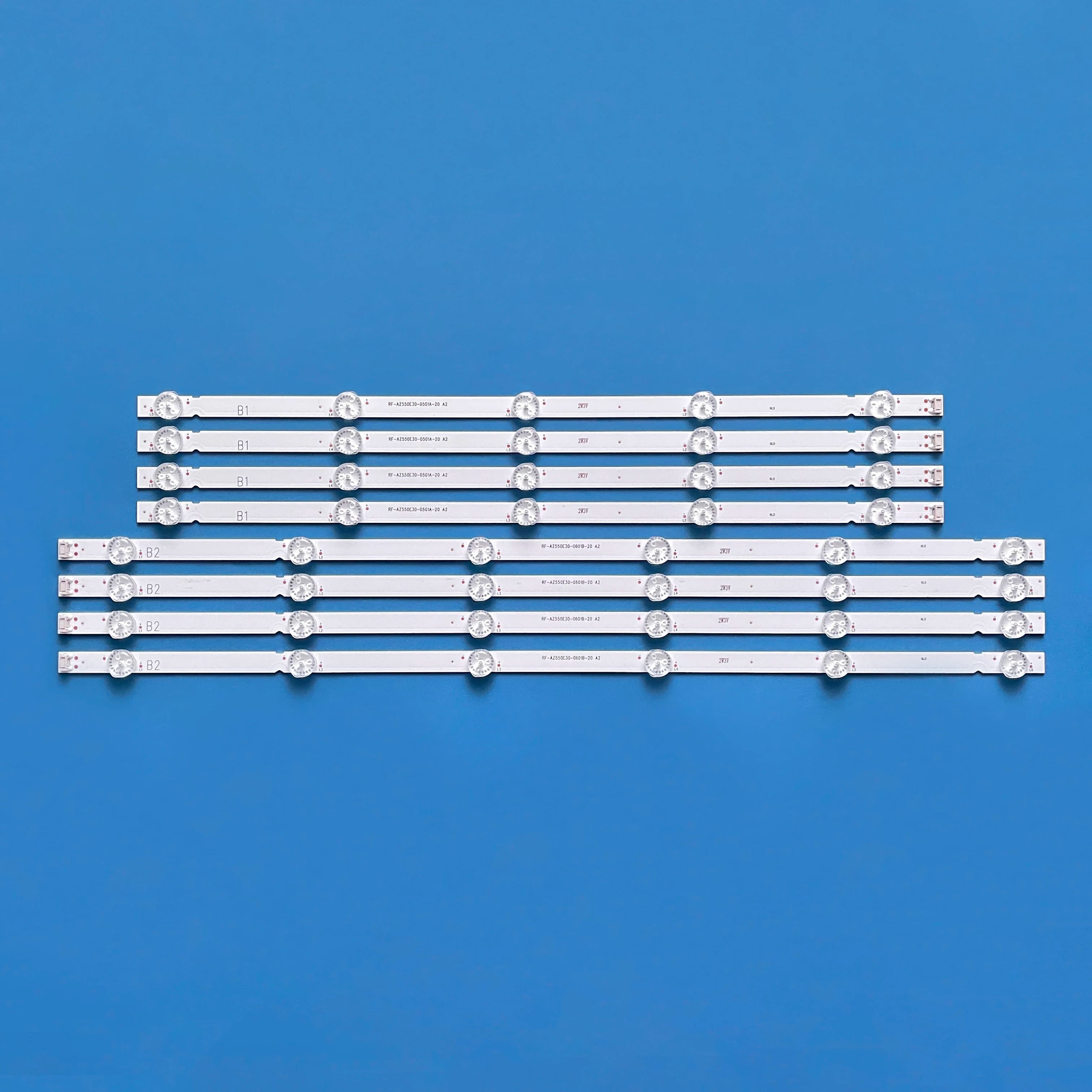 8pcs/set LED Backlight Strip For PTV55U21DSWNT PTV55U21 55UJ6000 55UJ6200 55UJ620V 55LJ620V RF-AZ550E30-0601B-20 0501A-20