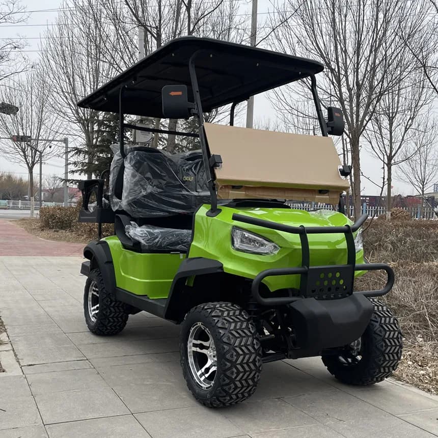 Latest Design Street Legal Low Cost Resort Hotel Park Golf Course Sightseeing High Chassis 6 Seater Club Golf Cart