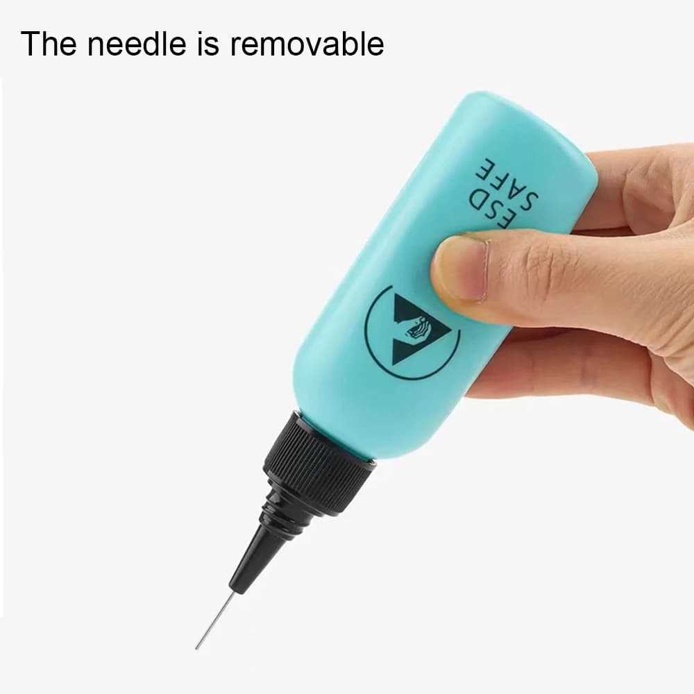 Alcohol bottle dispensing rosin washing plate water anti-static solvent bottle with needle 65ML leak-proof mobile phone repair