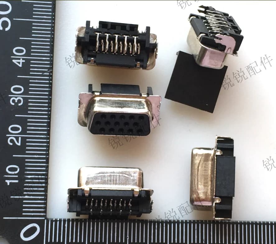 For VGA socket D-SUB Female socket 15p socket connector TV computer display interface DIP C/H0.5