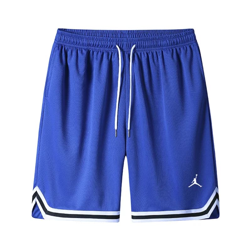 Jordan  Pants  Men  Solid  Color  Simple  Drawstring  Design  Breathable  Above The Knees  Sports  Shorts  Pants  Blue