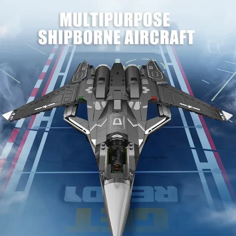 Military Shipboard Fighter Aircraft Model Building Blocks WW2 War Airplane With Soilders MOC Bricks Education Toys For Boys Gift